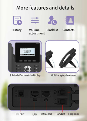 For Apartment Home Wireless Cordless HD Call Voip Ip Phone Systems POE Landline Telephone