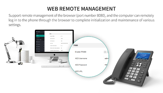 For Communication Hotel with Full Accessories for Call Center Wifi PSTN TF Card 3.5" IP Intercom VoIP Telephone