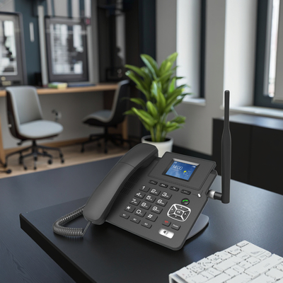 Modern High-End 4G Full Bands Cordless Phone with SIM Slot POE Network VoIP Products Wifi Conference Features