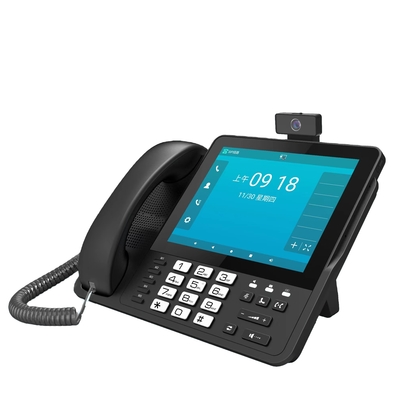Modern Guest Room Cleanroom DTMF/FSK Caller ID PSTN 5M Camera Bluetooth 8 Inch IP Desktop Phone Solutions