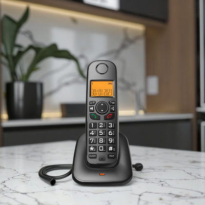 Portable DECT Digital Cordless IP Phone with Address Book for Home Business Wireless Base Station