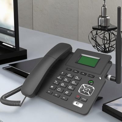 Home Office Sim Card Slot Cordless Dot Matrix Screen FWP Large Phone Book 2G GSM 6 PIN Call Forwarding GSM Telephone